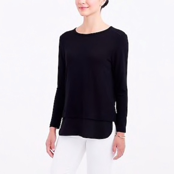 J. Crew Tops - J. Crew Factory Long Sleeved Silky Hem Top NWT